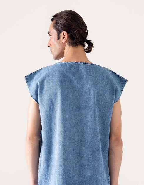 FADED DENIM TANK TOP
